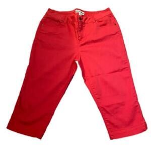 Artisan NY Red Capris Women's Size 12 NWOT